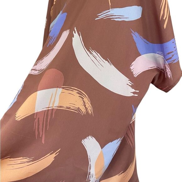 Entro Brown and Tan Blouse - Picture 4 of 6